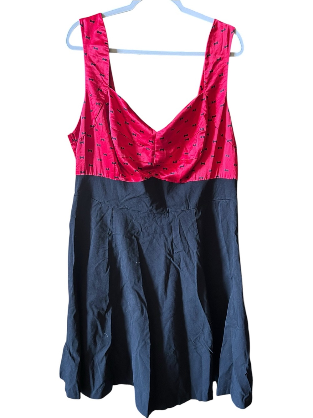 Torrid Satin Red Bow Print Swing Dress